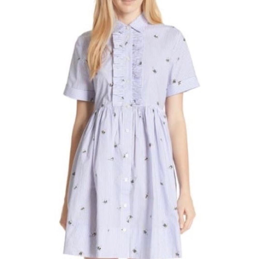 Kate Spade Small Striped Abuzz Bees Shirtdress